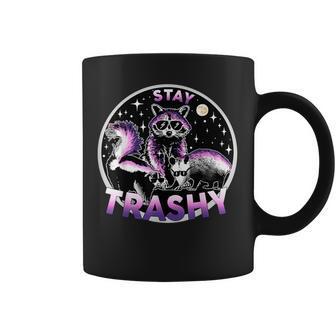 Stay Trashy Raccoons Opossums Possums Coffee Mug - Monsterry CA