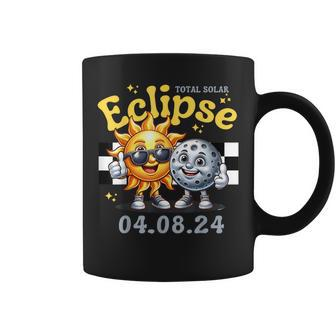 Sun With MoonApril 8 2024 Total Solar Eclipse Moon Coffee Mug | Mazezy