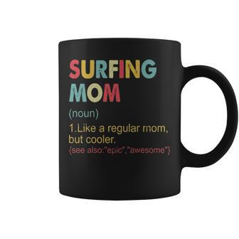 Surfing Mom Definition Vintage Surfing Mom Coffee Mug | Mazezy