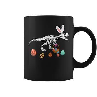 T Rex Easter Skeleton Bunny Basket Egg Hunt Easter Day Coffee Mug - Thegiftio UK