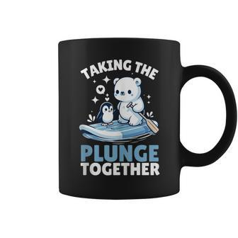 Taking The Plunge Together Polar Bear Plunge Coffee Mug - Monsterry