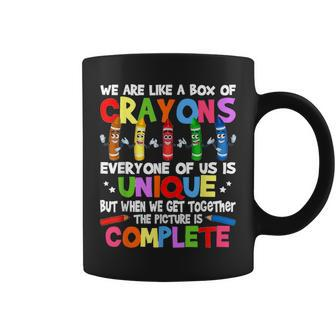 Teacher We Are Like A Box Of Crayons Humor Coffee Mug - Seseable