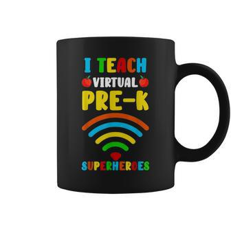 Teaching With My Virtual Pre-K Superheroes Coffee Mug - Monsterry AU