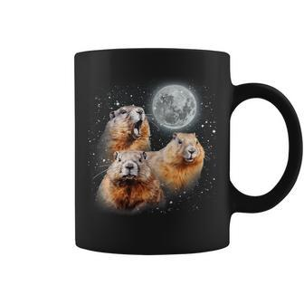 Three Groundhog Moon 3 Groundhog Head Groundhog Day Coffee Mug | Mazezy