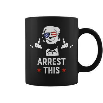Trump Arrest This Donald Trump Middle Finger President Coffee Mug - Monsterry