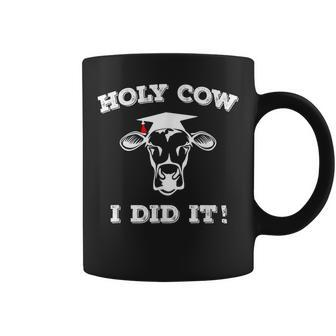 Udderly Proud Graduation Holy Cow I Did It Coffee Mug - Monsterry DE