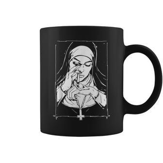 Unholy Drug Nun Costume Dark Satanic Essential Horror Coffee Mug | Mazezy DE