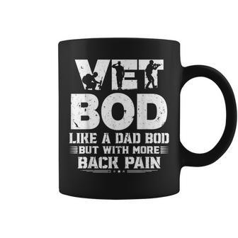 Veteran Fathers Day Quote Vet Bod Like A Dad Bod Coffee Mug - Thegiftio UK