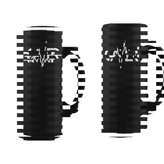 Video Games Players Gamer Heartbeat Coffee Mug - Thegiftio UK