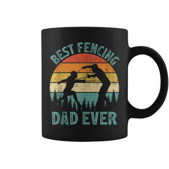 Vintage Best Fencing Dad Ever Father's Day Coffee Mug - Monsterry AU