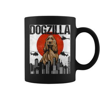 Vintage Japanese Dogzilla English Cocker Spaniel Coffee Mug | Mazezy