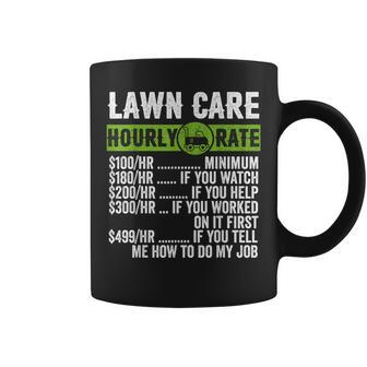 Vintage Landscaper Law Mowing Hourly Rate Mens Coffee Mug - Monsterry CA