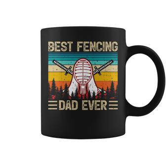 Vintage Retro Best Fencing Dad Ever Father's Day Coffee Mug - Monsterry DE