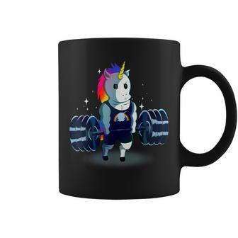 Weightlifting Unicorn Fitness Christmas Birthday Coffee Mug - Monsterry
