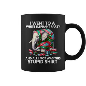 White Elephant Wrapped Elephant Dumb Coffee Mug | Mazezy