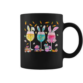 Wine Glasses Bunny With Egg Basket Spring Easter Women Coffee Mug - Seseable