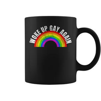 Woke Up Gay Again Lgbt Quotes Pride Month Rainbow Flag Coffee Mug - Monsterry UK