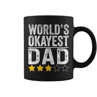 Worlds Okayest Dad Fathers Day For Men Coffee Mug - Monsterry DE