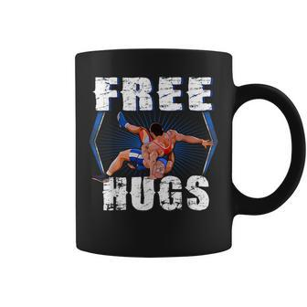Wrestling Free Hugs Wrestling Vintage Coffee Mug - Monsterry UK