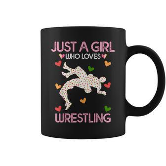 Wrestling Just A Girl Who Loves Wrestling Coffee Mug - Thegiftio UK