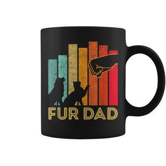 Fur Dad Vintage Dog And Cat Owner Father's Day Coffee Mug - Monsterry