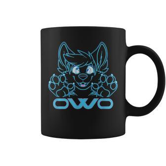 Fursuit Owo Cute Puppy Kawaii Blue Furry Fandom Coffee Mug - Thegiftio UK