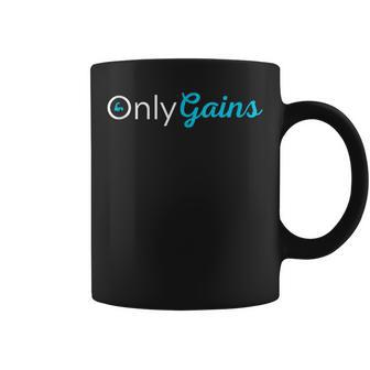 Only Gains Gym Workout Bodybuilding Weightlifting Coffee Mug - Monsterry
