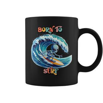 Galactic Alien Wave Rider Extraterrestrial Space Surfer Coffee Mug - Monsterry
