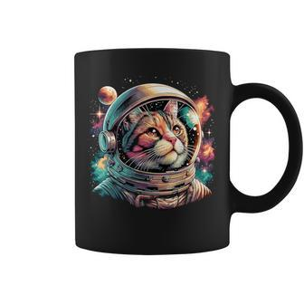 Galaxy Astronaut Cat Space Coffee Mug - Seseable