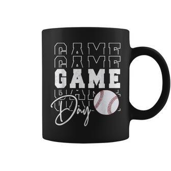 Game Day Vibes Girls Mom Baseball Life Coffee Mug - Seseable