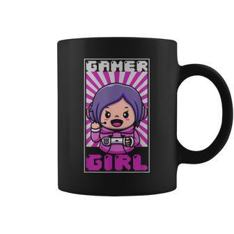 Gamer Girl Playing Video Games Anime Gaming Coffee Mug - Monsterry CA