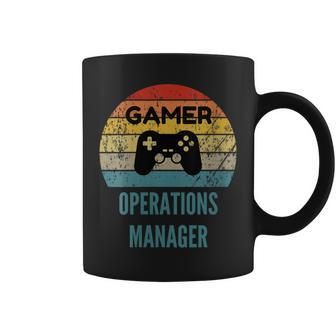 Gamer Operations Manager Vintage 60S 70S Gaming Coffee Mug - Monsterry UK