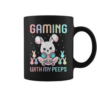Gaming With My Peeps Easter Gaming Bunny Coffee Mug | Crazezy AU
