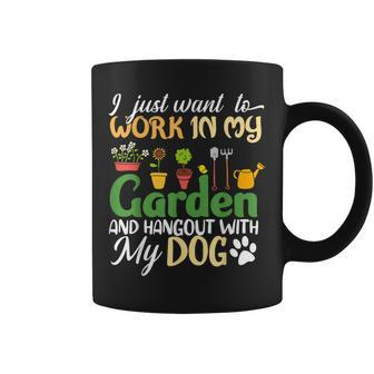 Gardening Dog Lovers Gardener Garden Plant Women Men Coffee Mug - Seseable