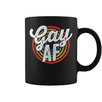 Gay Af Lgbt Pride Rainbow Flag March Rally Protest Equality Coffee Mug - Monsterry