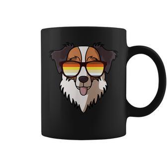 Gay Australian Shepherd Sunglasses Gay Pride Aussie Coffee Mug - Monsterry UK