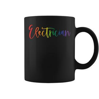 Gay Lesbian Transgender Pride Electrician Lives Matter Coffee Mug - Monsterry AU