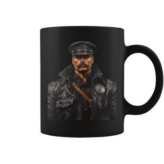 Gay Muscle Daddy Bear Pride Leather Gay Biker Coffee Mug - Monsterry AU