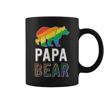 Gay Papa Bear Proud Dad Lgbtq Parent Lgbt Father Coffee Mug - Monsterry AU