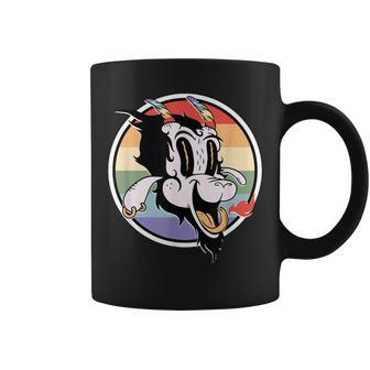 Gay Satan Rainbow Baphomet Horn Devil Goat Lgbtq Queer Pride Coffee Mug - Monsterry UK