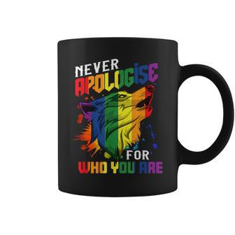 Gay Wolfs Rainbow Wolfs Skin Gay Pride Lgbt Coffee Mug - Monsterry UK