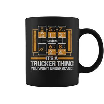 Gear Shift Truck Driver Trucker Coffee Mug | Mazezy