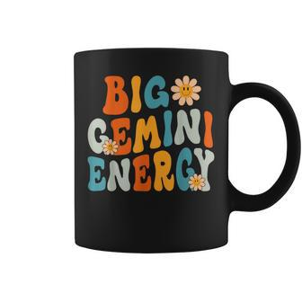 Gemini Big Energy Retro Smile Flower Zodiac Birthday Women Coffee Mug - Monsterry