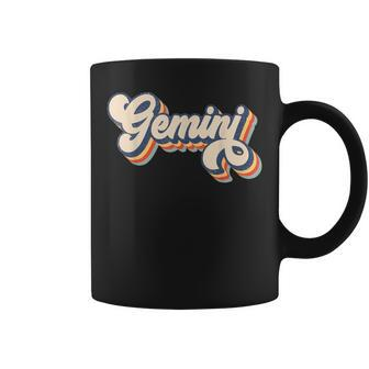 Gemini Retro Zodiac Sign May June Birthday Coffee Mug - Monsterry