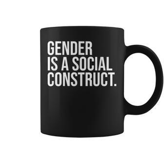 Gender Is A Social Construct Queer Spectrum Non-Binary Coffee Mug - Monsterry AU