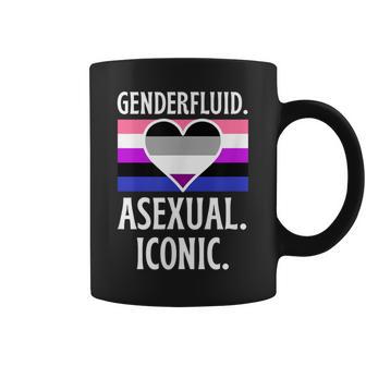 Genderfluid Asexual Iconic Pride Flag Genderqueer Queer Coffee Mug - Monsterry CA