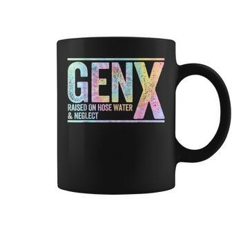 Genx Raised On Hose Water & Neglect Tie Dye Coffee Mug - Thegiftio UK