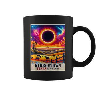 Georgetown Texas Total Solar Eclipse 2024 Totatily Vintage Coffee Mug - Monsterry