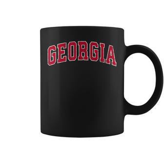 Georgia Ga Vintage Sports Red Coffee Mug - Monsterry DE