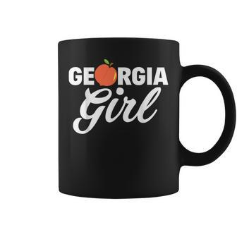 Georgia Peach Girl Vintage Coffee Mug - Monsterry